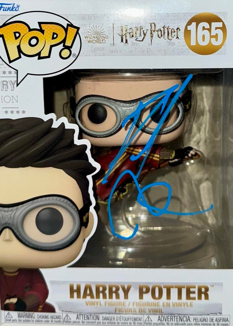 Daniel Radcliffe Signed Funko Pop #165 "Harry Potter" (Blue Ink) - Beckett COA #03